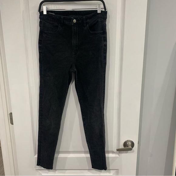 American Eagle Outfitters Denim - American eagle washed black super stretch high rise jeans 8
